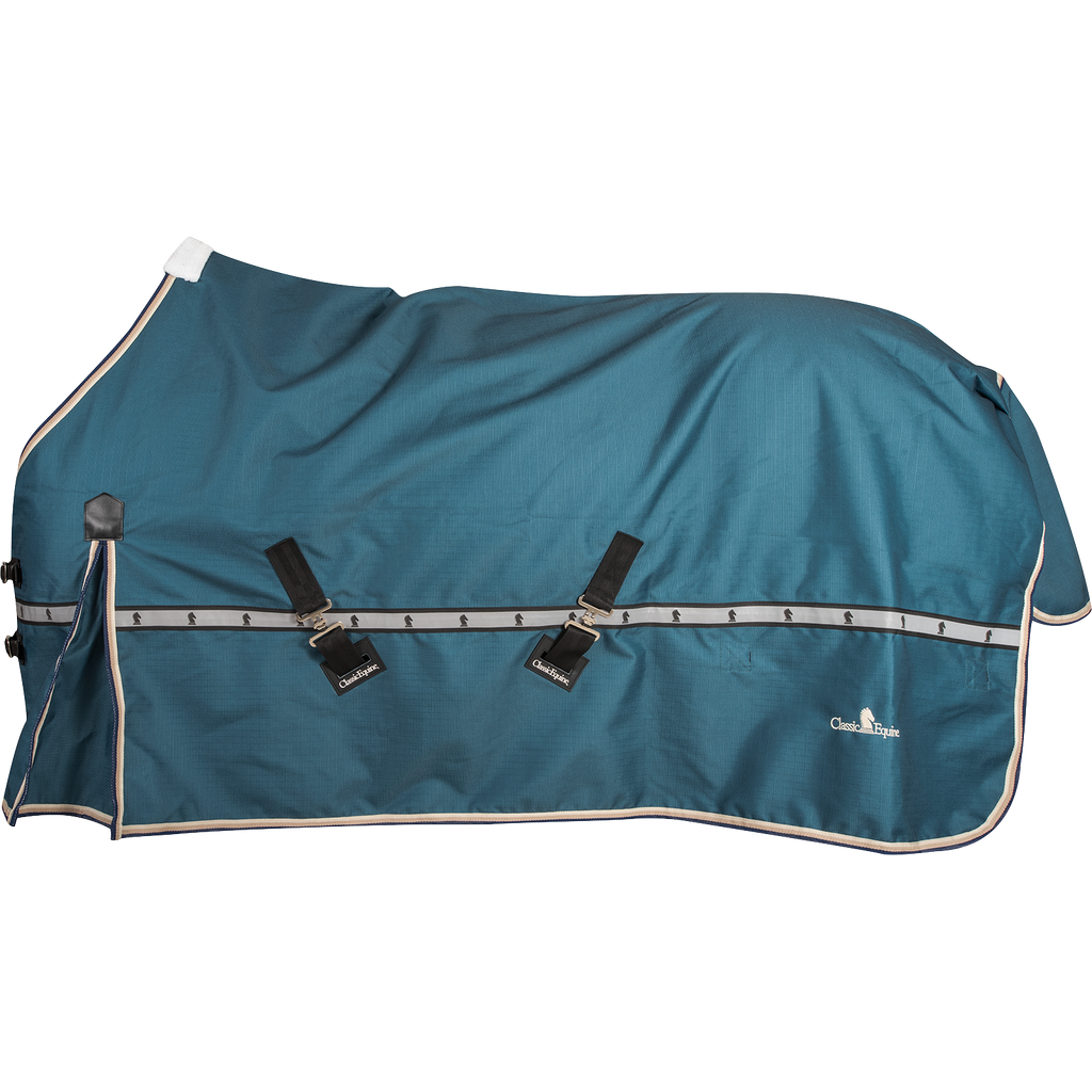 Teal Winter Horse Blanket with  Straps