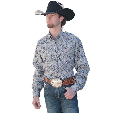 Men's Paisley Long Sleeve Button Down by Cinch