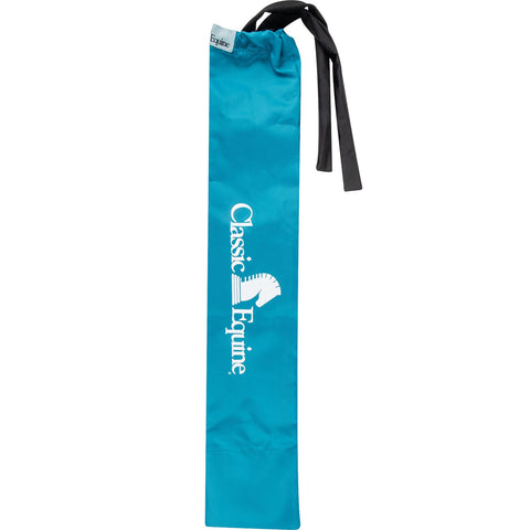 Teal slick tail bag with white classic equine logo.