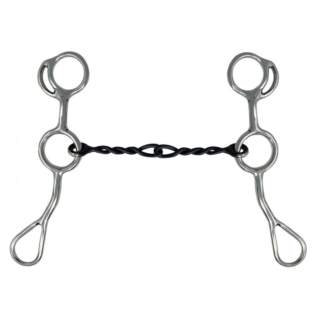 Stainless Steel Jr Cowhorse Bit with Sweet Iron Mouth Chain by Showman