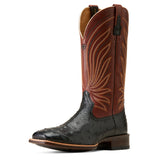 Ariat Black Full Quill Ostrich Brandin Square Toe Boot