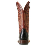 Ariat Black Full Quill Ostrich Brandin Square Toe Boot