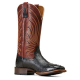 Ariat Black Full Quill Ostrich Brandin Square Toe Boot