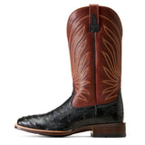 Ariat Black Full Quill Ostrich Brandin Square Toe Boot