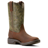 Ariat Men's Ridgeback Round Toe Brown and Green Cowboy Boots