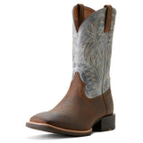 Ariat Sport Wide Square Toe Brown and Earth Blue Boot