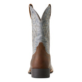 Ariat Sport Wide Square Toe Brown and Earth Blue Boot