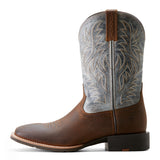 Ariat Sport Wide Square Toe Brown and Earth Blue Boot