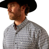 Ariat Men's Patton Black & White Long Sleeve Shirt