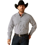 Black & White Print Patton Classic Fit Long Sleeve Shirt