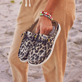 Hey Dude Leopard Print Mule Style Shoes