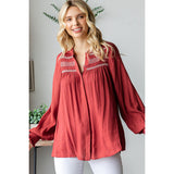 First Love Women's Brick Smock Yoke Shirt