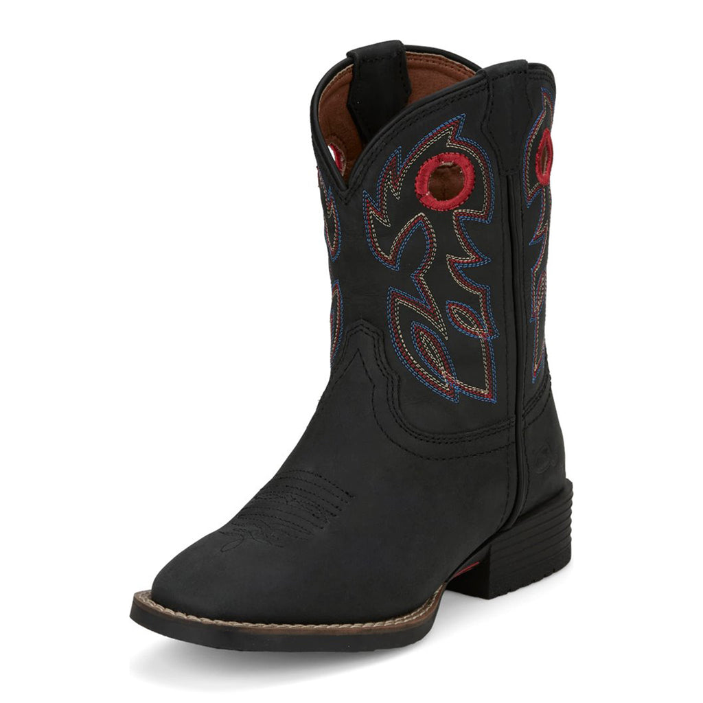 Justin Kid's Black Bowline Boots