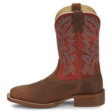 Men's Jackpot Pecan Brown Cowhide Wide Square Toe from Justin