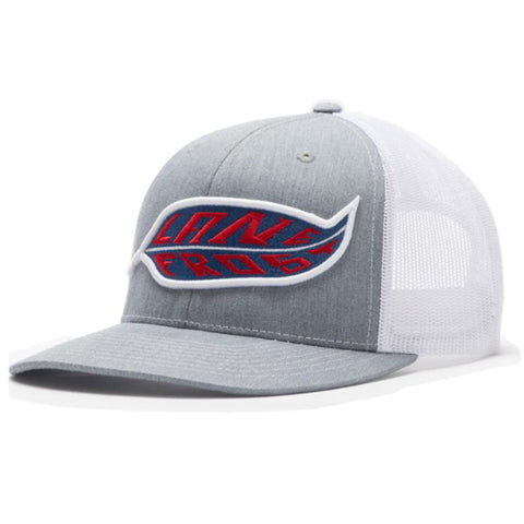 Heather Grey/White Snapback 3D Lane Frost Feather Logo