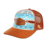 RopeSmart Leather Patch Marzo Aztec Pattern Burnt Orange Snapback