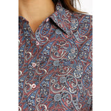 Cinch Women's Paisley Burgundy Long Sleeve