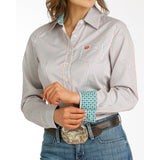 Cinch Womens Multi-Colored Striped Long Sleeve