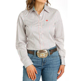 Cinch Womens Multi-Colored Striped Long Sleeve