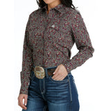 Cinch Women's Purple Paisley Long Sleeve