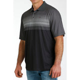 Cinch Men's Charcoal & White Arenaflex Polo