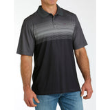 Cinch Men's Charcoal & White Arenaflex Polo