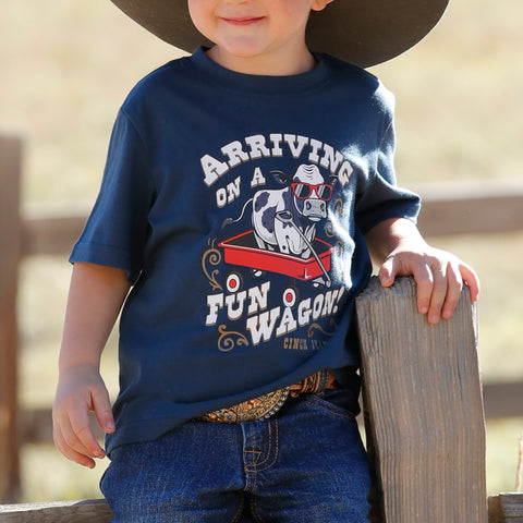 Boy's Navy Short Sleeve T-Shirt  by Cinch