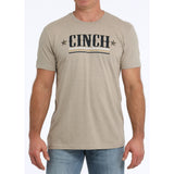 Cream T-Shirt with a Star on each side of Cinch Logo