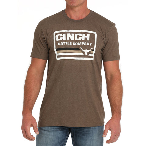 Brown T-shirt with Cinch Cattle Company Graphic on Chest