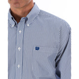 Cinch Men's Royal & White Stripe Shirt