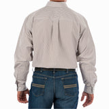 Cinch Men's Khaki & White Stripe Long Sleeve