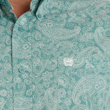 Cinch Men's Turquoise Paisley Print Shirt