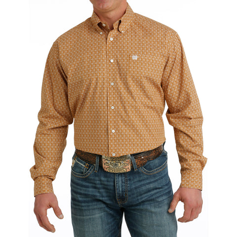 Cinch Men's Geo Print Long Sleeve Shirt