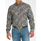 Cinch Men's Charcoal Paisley Long Sleeve