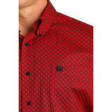 Cinch Men's Red Diamond Long Sleeve