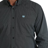 Cinch Men's Long Sleeve Black Print Shirt