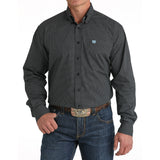 Cinch Men's Long Sleeve Black Print Shirt