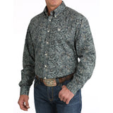 Cinch Men's Green Paisley Print