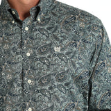 Cinch Men's Green Paisley Print