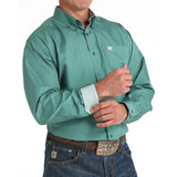 Cinch Men's Solid Green Long Sleeve Shirt