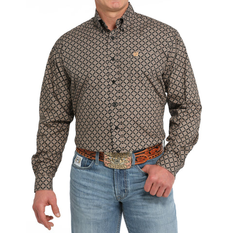 Cinch Men's Medallion Print Button Down