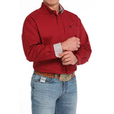 Cinch Men's Red Geo Print Button Down