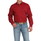 Cinch Men's Red Geo Print Button Down