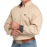 Cinch Men's Gold Microstrip Long Sleeve Shirt