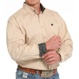 Cinch Men's Gold Microstrip Long Sleeve Shirt