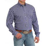 Cinch Men's Vintage Plaid Purple Shirt