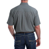 Cinch Men's Short Sleeve Black Checker Print