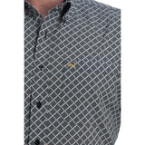 Cinch Men's Short Sleeve Black Checker Print