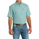 Cinch Men's Turquoise Print Arena Flex Short Sleeve