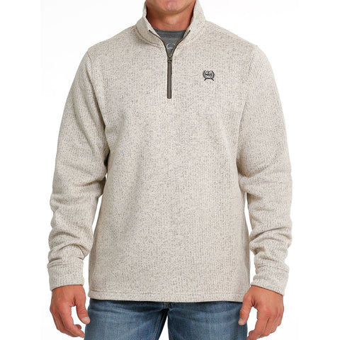 Men's Plus Size 1/4 Sweater in Stone by Cinch